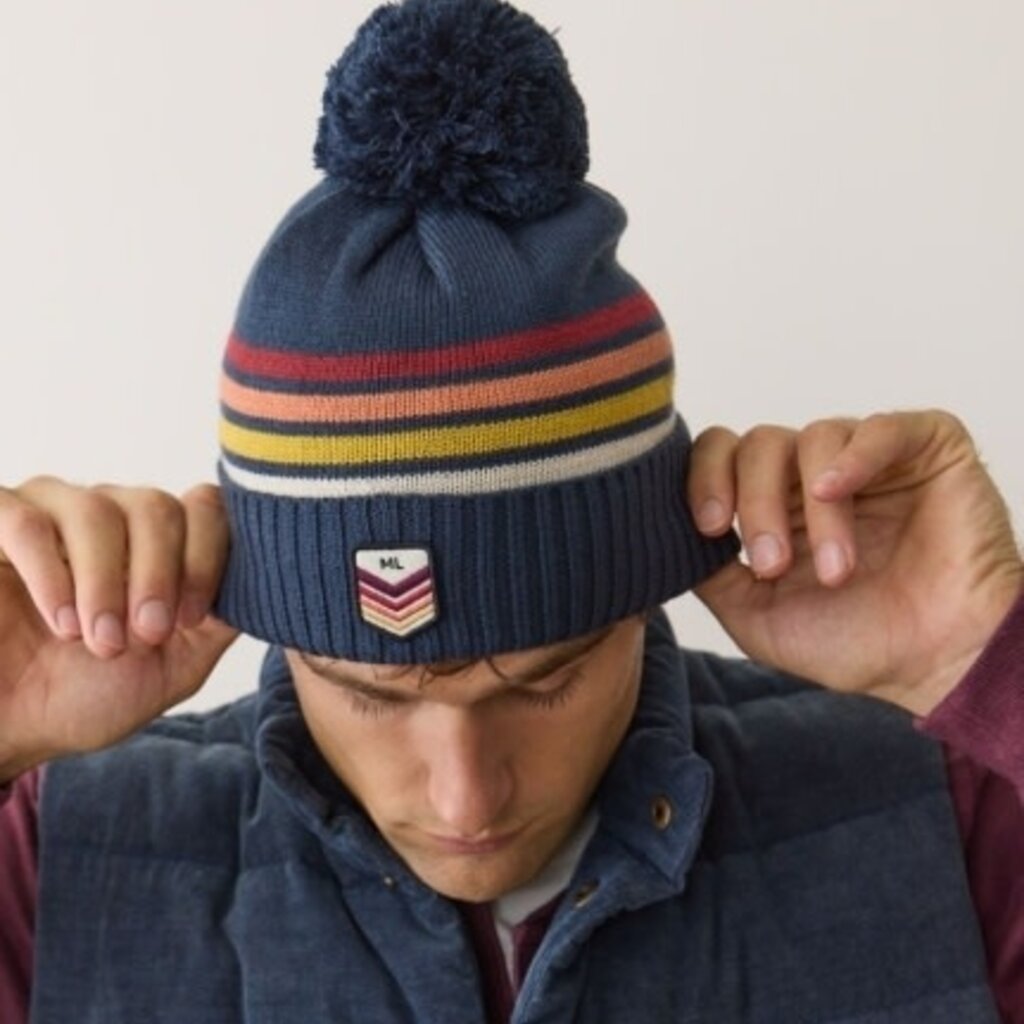 Marine Layer Stripe Pom Beanie