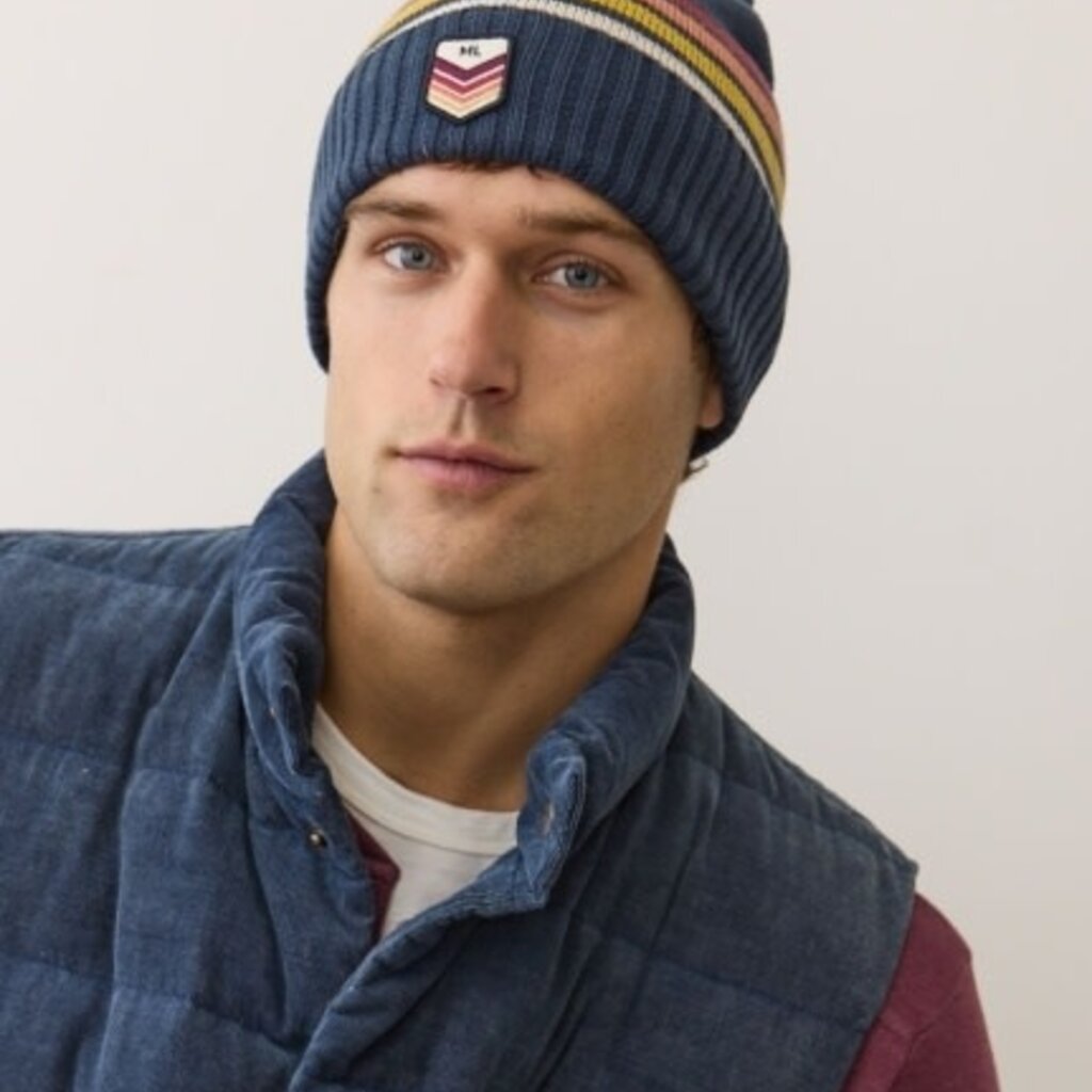 Marine Layer Stripe Pom Beanie