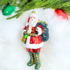 Cody Foster Luxe Santa Ornament