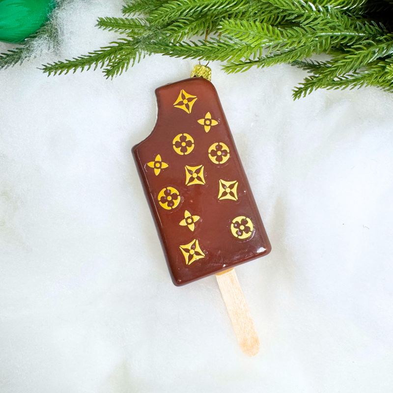 Cody Foster Fashionable Brown Ice Cream Bar Ornament