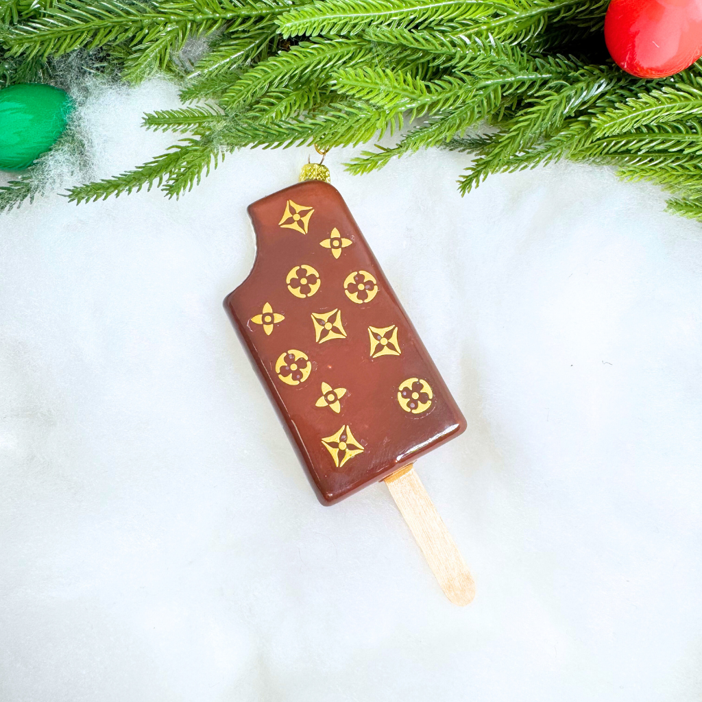 Cody Foster Fashionable Brown Ice Cream Bar Ornament