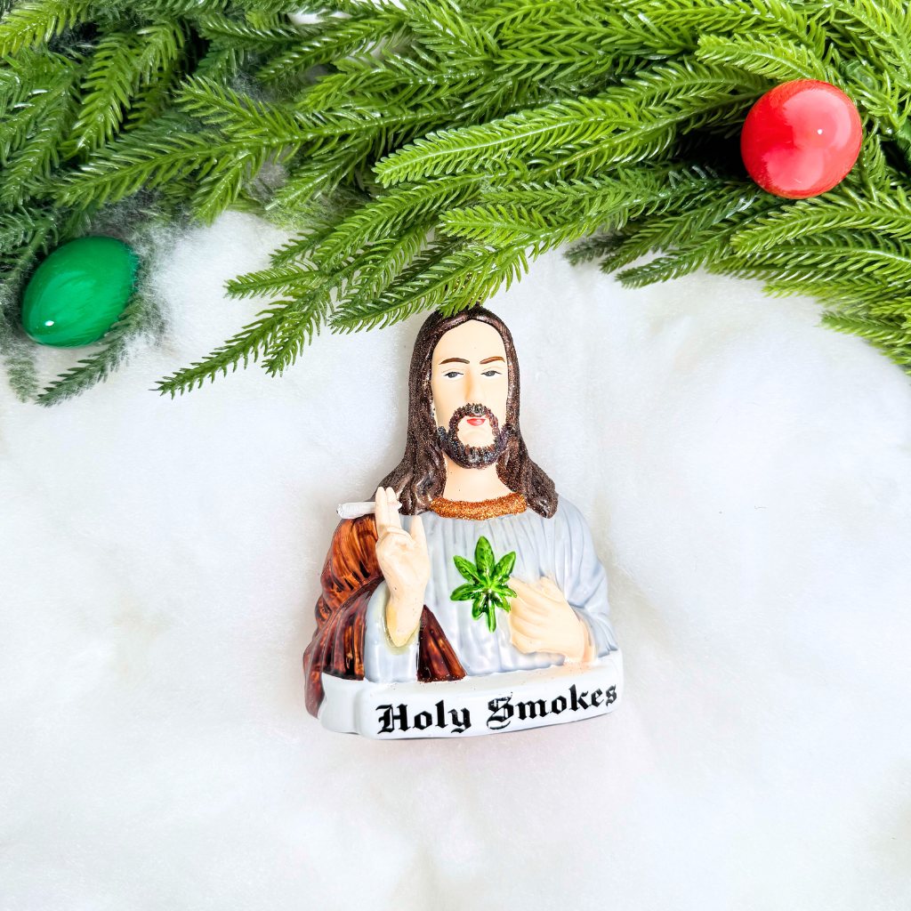 Cody Foster Holy Smokes Glass Ornament