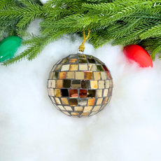 Cody Foster Antiqued Disco Ball Ornament