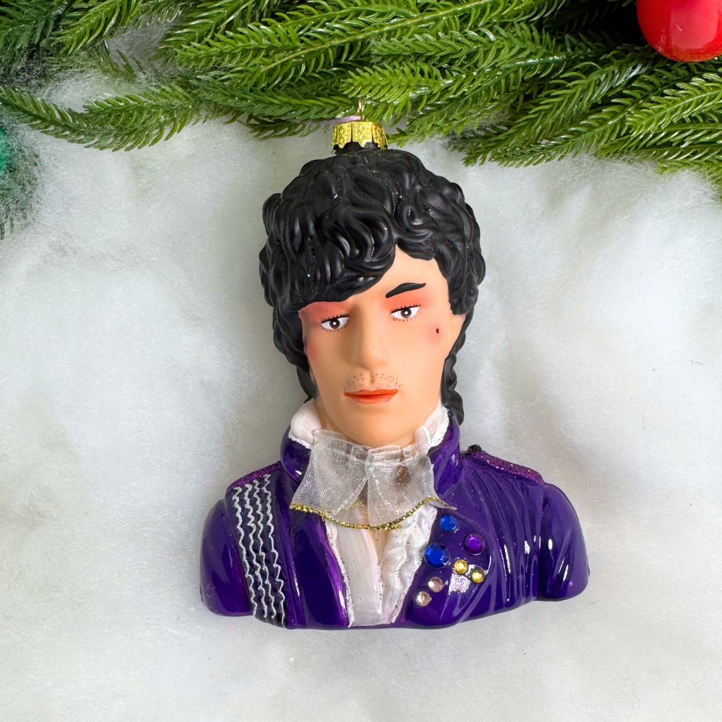 Cody Foster Prince Purple Rain glass ornament