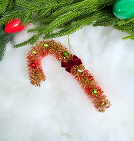 Cody Foster Vintage Brush Candy Cane Ornament