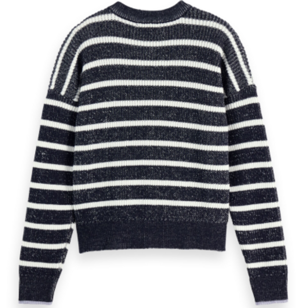 Scotch & Soda - Womenswear Striped Tie Neck Pullover