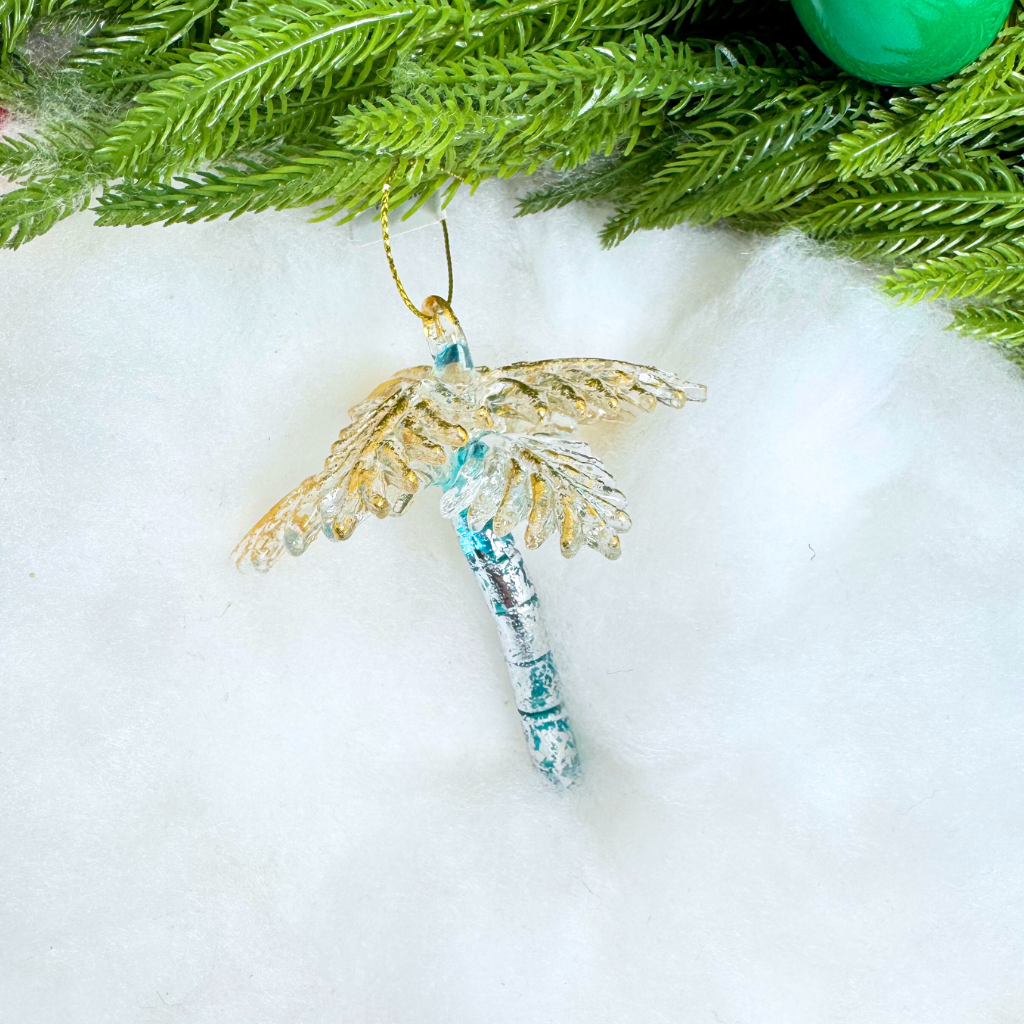 Cody Foster Gilded Gold Palm Tree Ornament