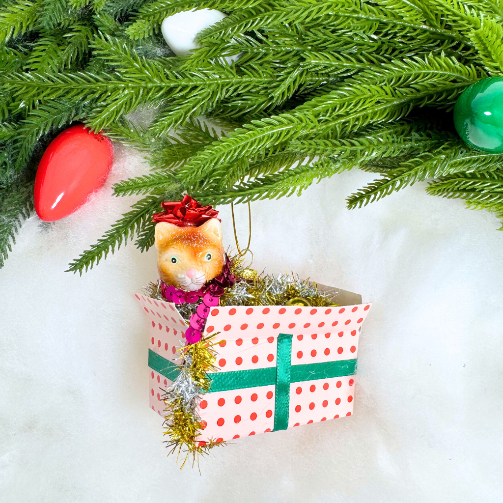 Cody Foster Christmas Kitty Ornament