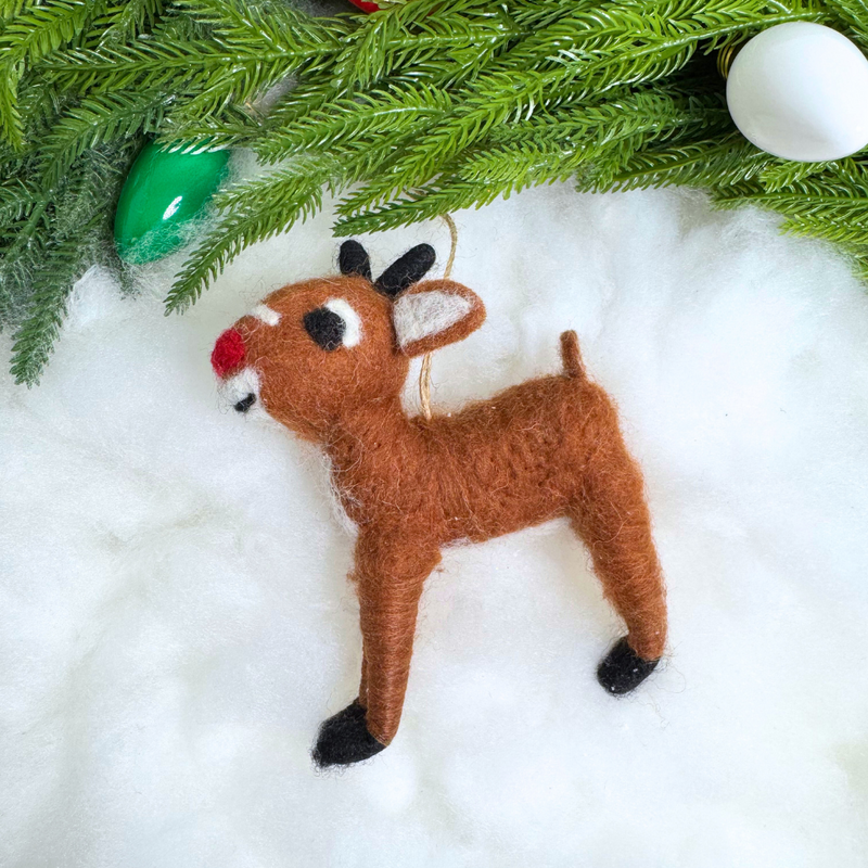 Cody Foster Rudolph Felt Fabric Ornament