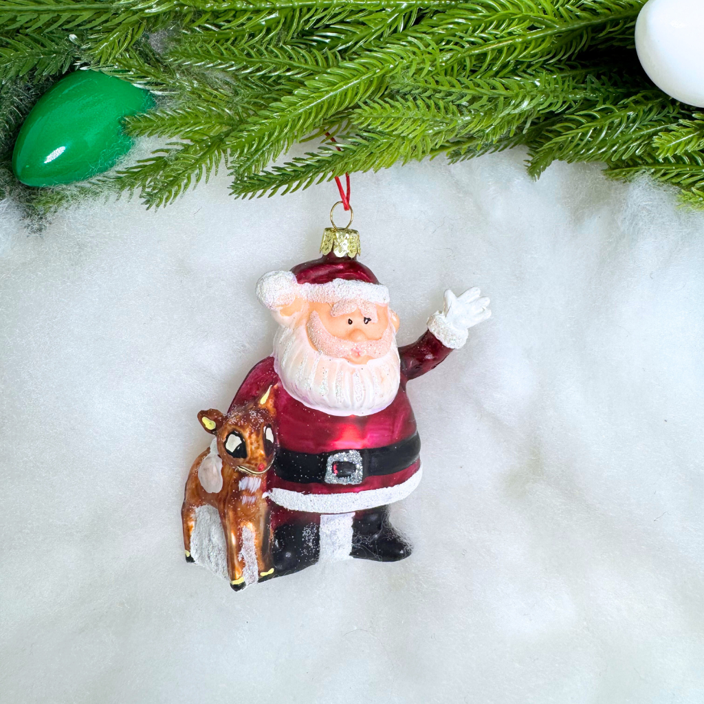 Cody Foster Retro Rudolph Ornament Santa