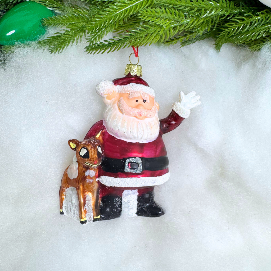 Cody Foster Retro Rudolph Ornament Santa