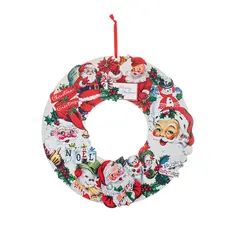 Mr. Christmas Vintage 18" Wreath - Santas