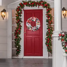 Mr. Christmas Vintage 18" Wreath - Santas