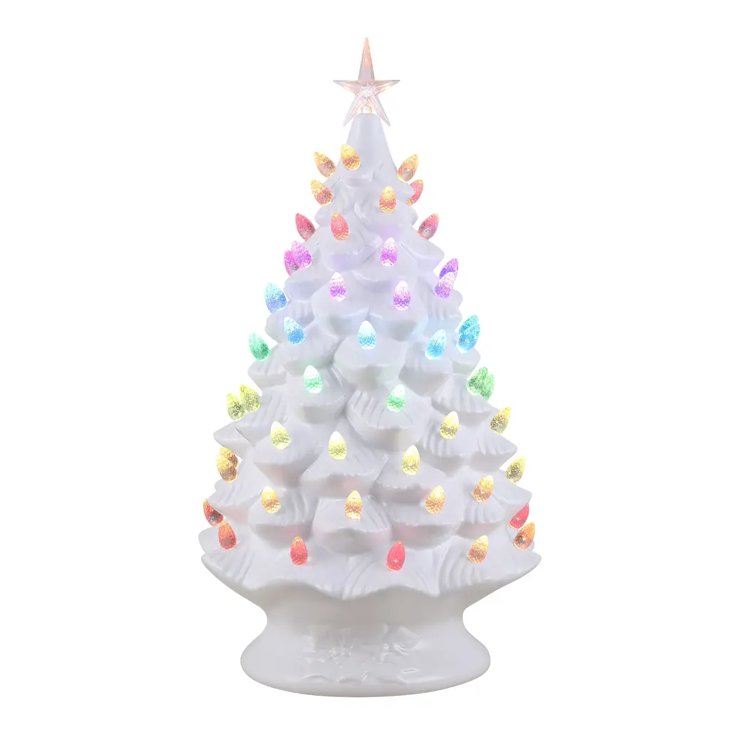Mr. Christmas 24 in. Nostalgic Ceramic Tree with Rgb Lightshow
