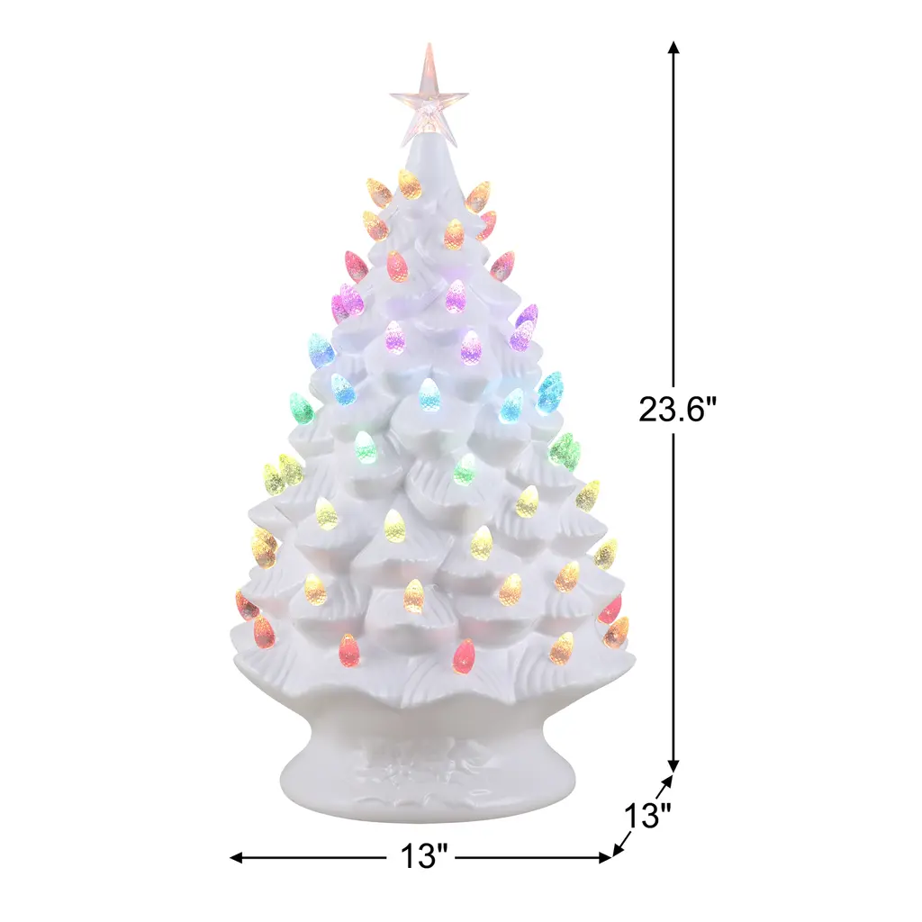 Mr. Christmas 24 in. Nostalgic Ceramic Tree with Rgb Lightshow