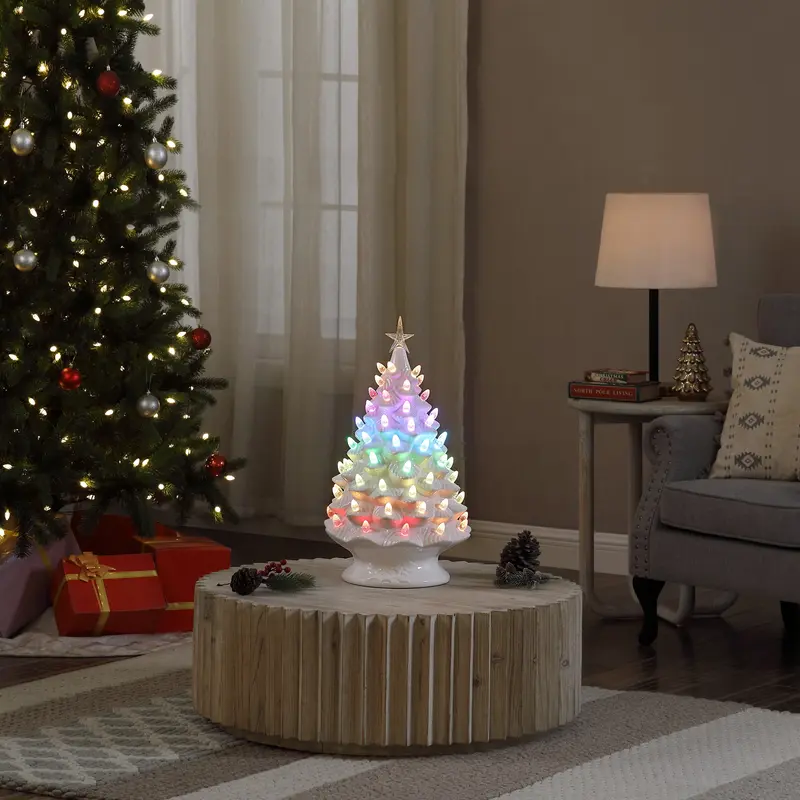Mr. Christmas 24 in. Nostalgic Ceramic Tree with Rgb Lightshow