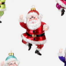 180 Degrees Bright Santa Ornament 6"