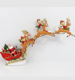 180 Degrees Santa in Sleigh w/Flying Reindeer