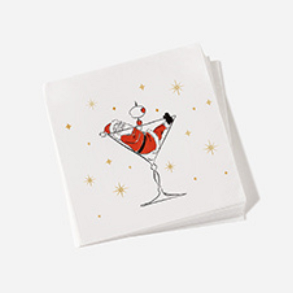 180 Degrees Holiday Cheers Napkin 6.5"