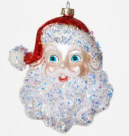 180 Degrees Santa Ornament, Glass 5.5"