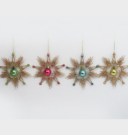180 Degrees Starburst Dangle Ball Ornament 5.5"