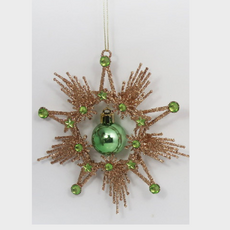180 Degrees Starburst Dangle Ball Ornament 5.5"