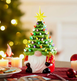 180 Degrees Lighted Gnome Ceramic 11.5"