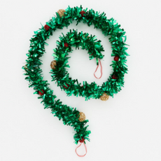 180 Degrees 72" Green Tinsel Garland