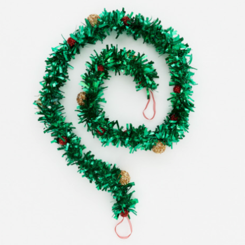 180 Degrees 72" Green Tinsel Garland