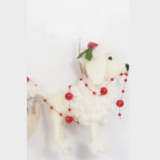 180 Degrees Holiday Dog Ornament, Felt