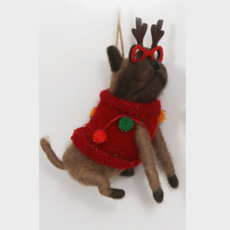 180 Degrees Holiday Dog Ornament, Felt