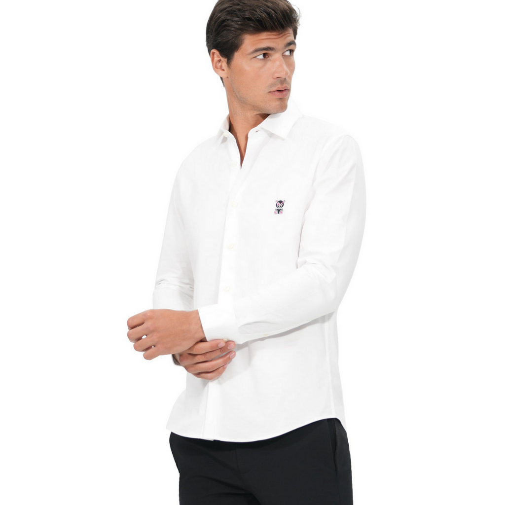 Messy Teddy Cameron White Shirt