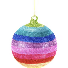 Cody Foster Glitter Rainbow Ball Ornament