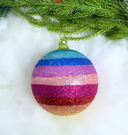 Cody Foster Glitter Rainbow Ball Ornament