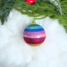 Cody Foster Glitter Rainbow Ball Ornament