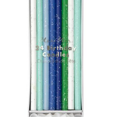 MeriMeri Blue Glitter Candles