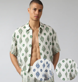 Parke & Ronen RST26 Medallion Print Camp Shirt