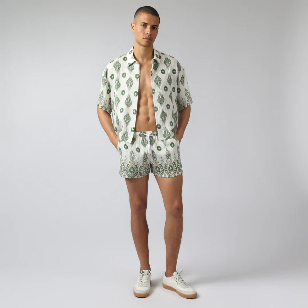 Parke & Ronen RST26 Medallion Print Camp Shirt
