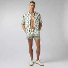 Parke & Ronen RST26 Medallion Print Camp Shirt