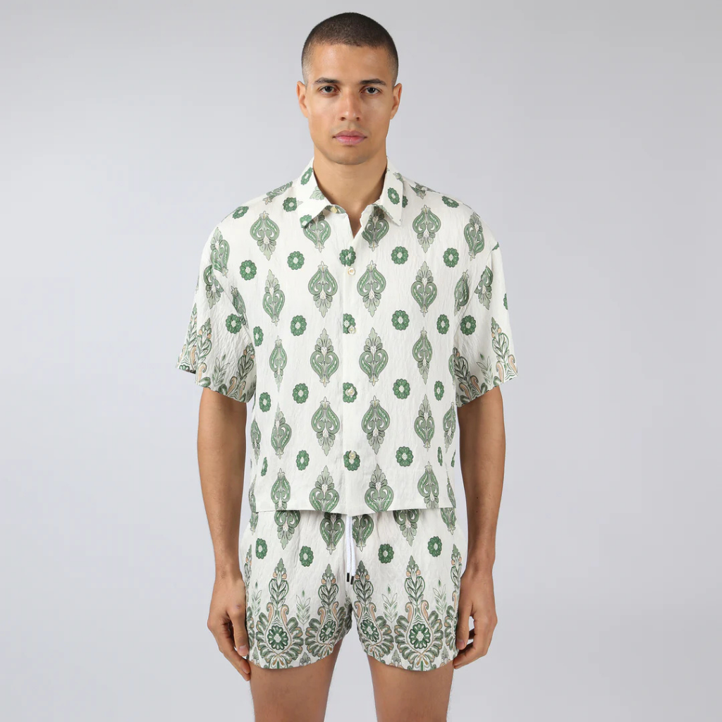 Parke & Ronen RST26 Medallion Print Camp Shirt