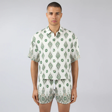 Parke & Ronen RST26 Medallion Print Camp Shirt