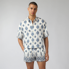 Parke & Ronen RST26 Medallion Print Camp Shirt