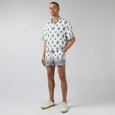Parke & Ronen RST26 Medallion Print Camp Shirt