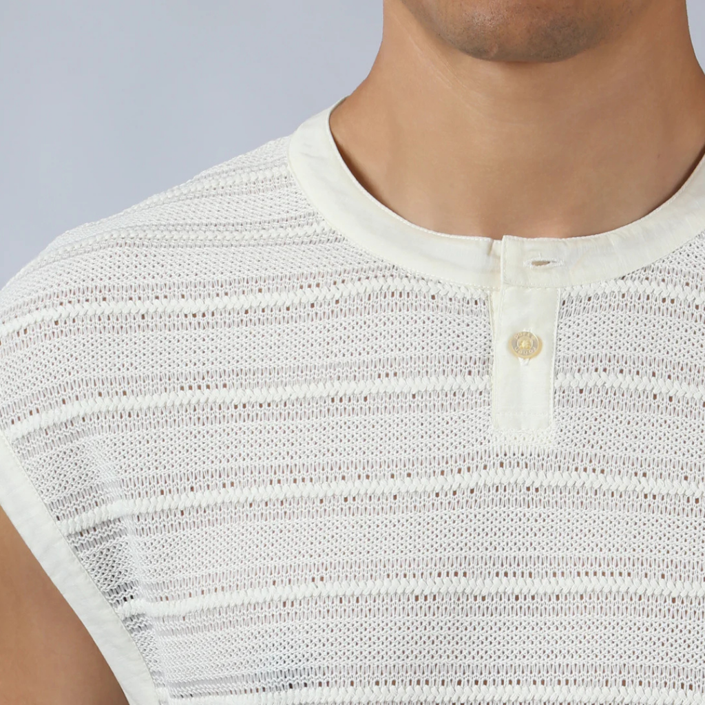 Parke & Ronen RST26 Sundown Knit Sleeveless Henley