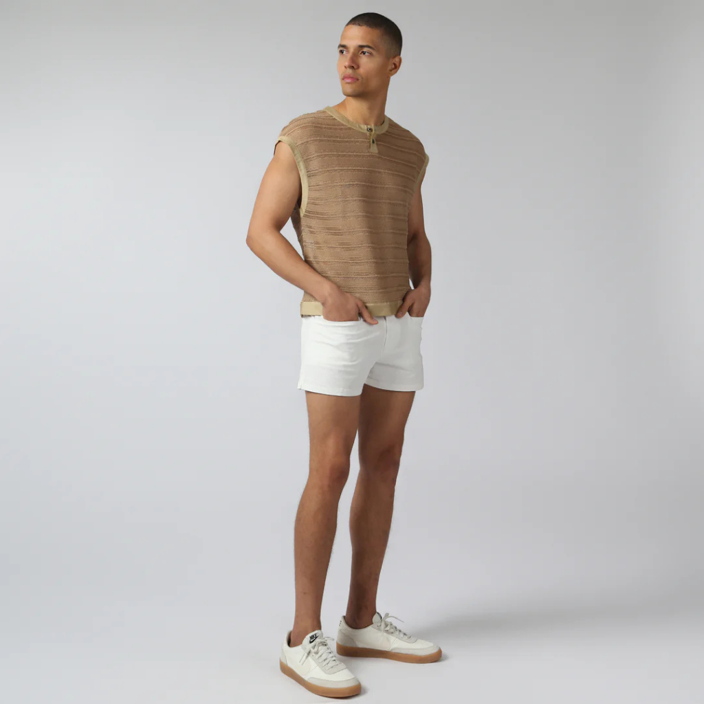 Parke & Ronen RST26 Sundown Knit Sleeveless Henley