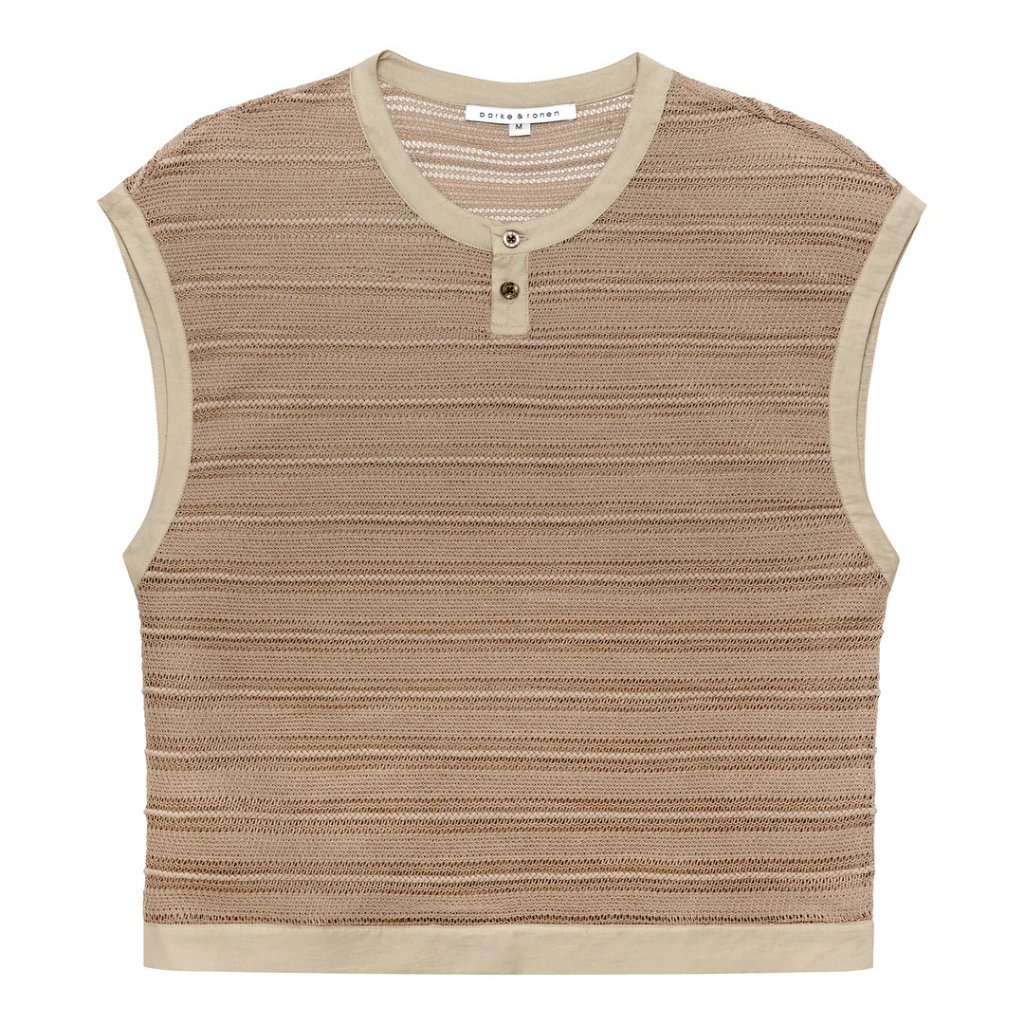Parke & Ronen RST26 Sundown Knit Sleeveless Henley