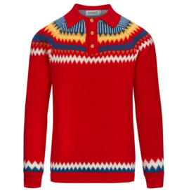 OxKnit FL25 Mens Traditional Holiday Knitted Polo Shirt