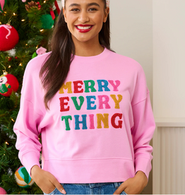 Shiraleah HL25 Merry Everything Relaxed Sweatshirt Pink
