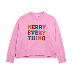 Shiraleah HL25 Merry Everything Relaxed Sweatshirt Pink