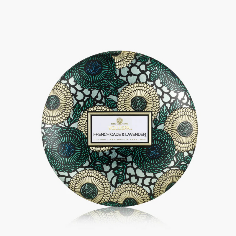 Voluspa French Cade & Lavender 3 Wick Tin